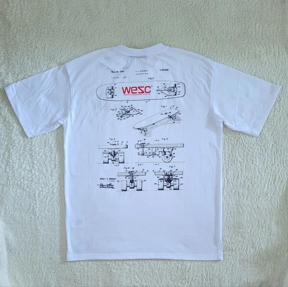 WESC "Mason" Skateboard🛹 Diagram Graphic Tee👕 - NWT